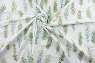 Expertly designed, the Embroidered Woodlands in Ivory Aqua is a multi-use piece that features a stunning coral botanical print with intricate rayon embroidery on a soft ivory background. Perfect for adding a touch of natural beauty to any space, this versatile piece is sure to impress. Uses include drapery, pillows, light upholstery, table runners, bedding, headboards, home décor and apparel.  
