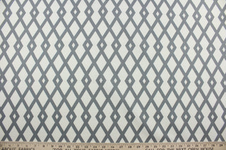 Discover the ultimate multi-purpose fabric with Robert Allen© Graphic Fret in Greystone.  Featuring a distinct geometric print in subtle grey and off-white, this durable fabric is rated for 40,000 double rubs and is soil and stain repellant.  Add modern style to any interior with this luxurious fabric. It can be used for several different statement projects including window accents (drapery, curtains and swags), toss pillows, headboards, bedding, upholstery, and more.