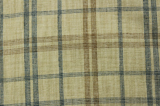 The P/Kaufmann© Macalister in Blue Moon is a versatile and stylish addition to any room. This chenille fabric, features a classic tan, brown, and blue plaid design that adds a touch of sophistication to your décor. Great for upholstery projects including sofas, chairs, dining chairs, pillows, handbags and craft projects.&nbsp;&nbsp;