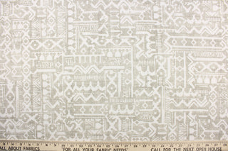 This multi-purpose fabric features an abstract design in linen on a white background and would be a great accent to your home decor projects.  It is perfect for window treatments, decorative pillows, handbags and light duty upholstery applications.  This fabric has a soft workable feel yet is stable and durable. 
