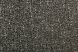 A mock linen in a dark gray with hints of cream.
