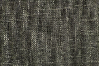A mock linen in a dark gray with hints of cream.