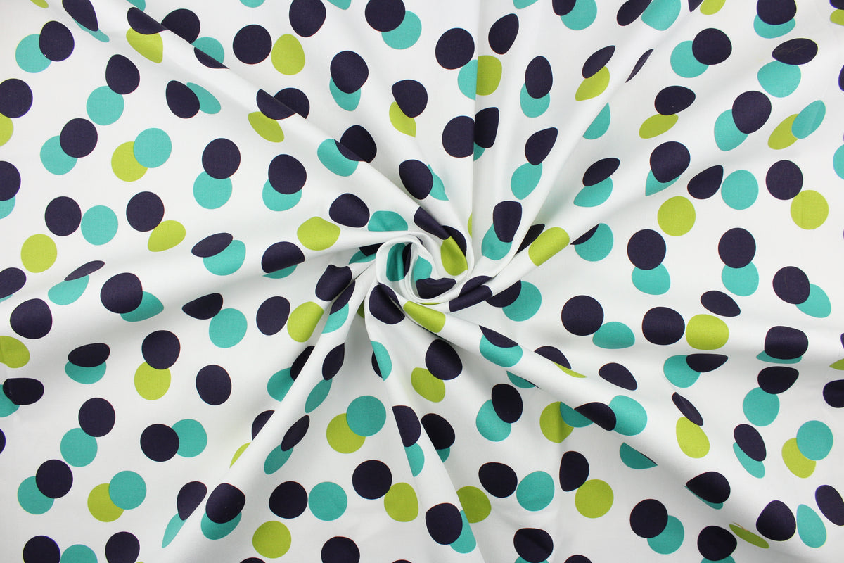 Green Polka Dots Fabric