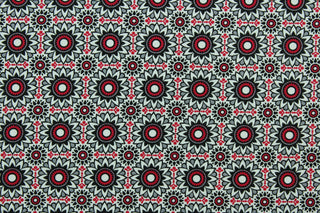 This fabric features a kaleidoscope of flowers in red, white, black, and gray.  This lightweight fabric is easy to sew and has a soft hand.   The versatile fabric makes it great for quilting, crafting and home décor.