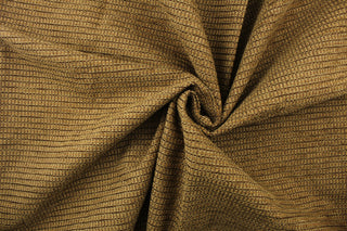 : This fabric features a weave design in brown and tan with a latex backing.