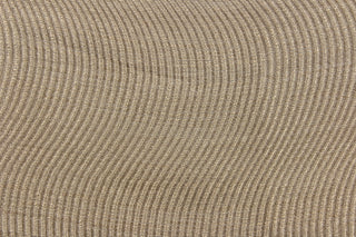 This sheer fabric features a curved line design in a metallic bronze.