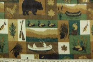 Printed Fleece Yellowstone in Brown