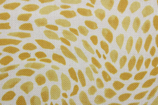 Everly in Limoncello is a polyester fabric featuring a yellow and white abstract design. Incredibly versatile, it can be used for window accents, cornice boards, accent pillows, bedding, headboards and upholstery. It offers a contemporary look perfect for any environment.
