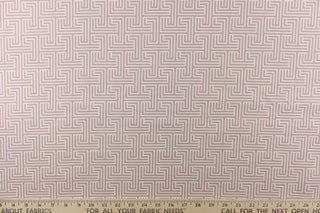This is a  beautiful pale purple and white geometric design. 