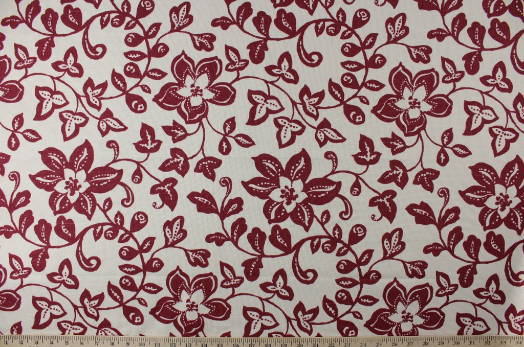 Crypton Home© Spring Toss Fabric in Berry by Robert Allen – All About ...