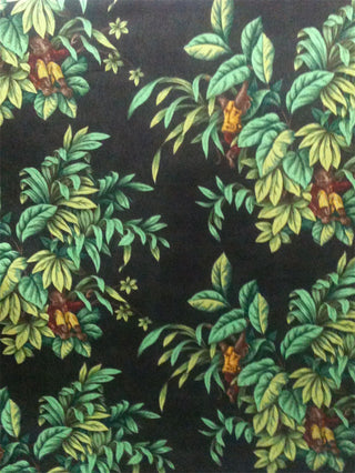 P/Kaufmann Monkey Jungle Singerie Fabric in Ebony