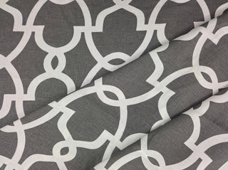 Lewis Range Linen Trellis Fabric in Chalkboard