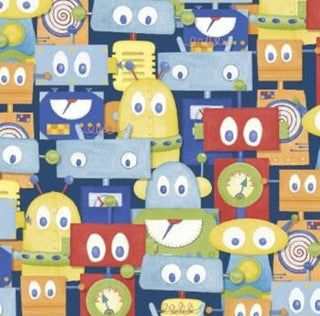 Wilmington Prints Alpha-Bots Quilting Fabric in Multi