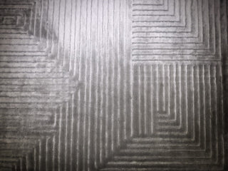 Robert Allen Plush Geometric Cut Velvet Upholstery Fabric in Gray