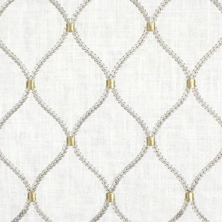 Greenhouse Fabrics A9780 Embroidered Fabric in Smoke