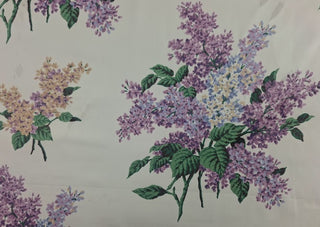 Waverly Spring Lilacs Fabric in White