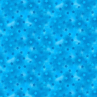 Blank Party Line Tonal Stars Quilting Fabric in Blue