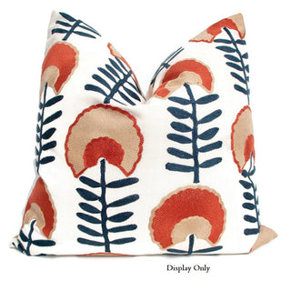 Hopps Floral Pottery Embroidered Fabric in Clay