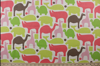 Robert Allen Zoo Pals Fabric in Pink