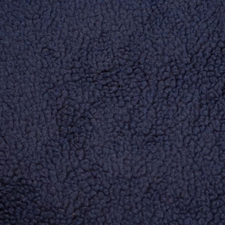 Deep Pile Navy Sherpa Fleece Fabric in Navy