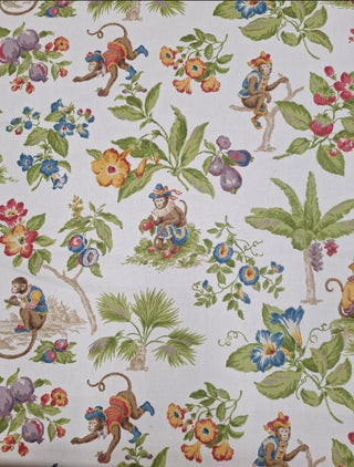 P/Kaufmann Cheeky Monkey Singerie Fabric in Palm