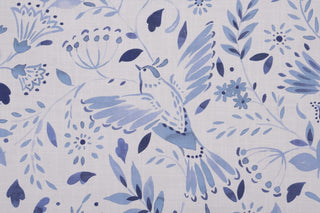 Belle Maison Aidy Aviary Fabric in Cobalt