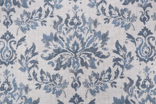 Covington Fabric Vanessa Damask Fabric in Denim