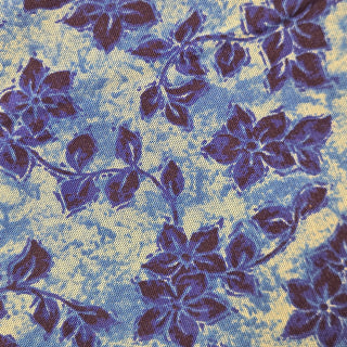 Prime Fabrics Floral Stretch Sheer Fabric in Blue