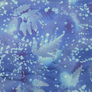Benartex Fossil Fern Quilting Fabric in Royal Blue in 108" Width Quilt Backing