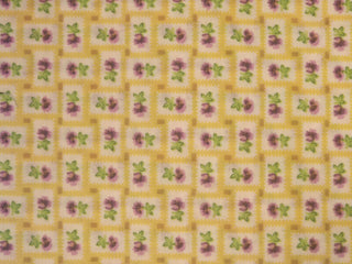 Timeless Treasures Floral Stamp Quilting Fabric in Yellow