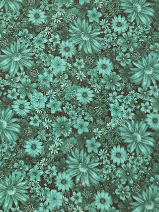 Oasis Fabrics Purr-Fect Floral Quilting Fabric in Teal