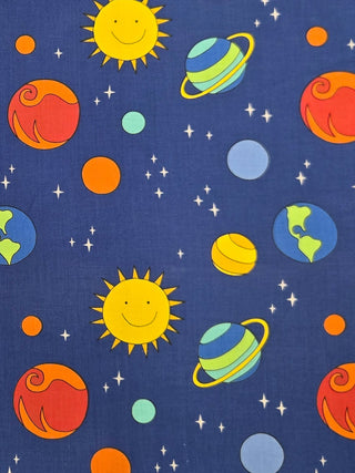 Andover Fabrics Spaced Out Quilting Fabric in Blue