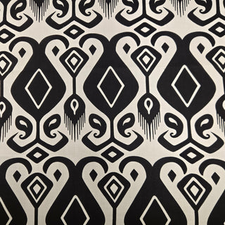 Fabricut Chanson Ikat Linen Fabric in Noir 