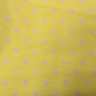 Electric Yellow with Nude Dots Lycra Blend Fabric