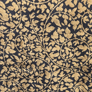 Eastern Accents Maple Leaf and Vine Chenille Fabric in Black