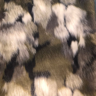 Camouflage Animal-Inspired Faux Fur Fabric