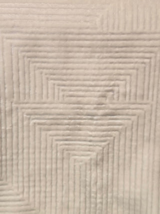 Robert Allen Plush Geometric Cut Velvet Upholstery Fabric in White