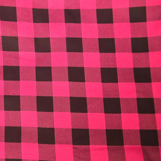  Classic Gingham Fabric in Magenta Red