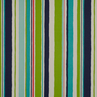 Robert Allen Baja Stripe Outdoor Fabric in Turquoise