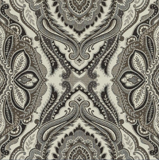 Medallion Jacquard Upholstery Fabric  in Charcoal
