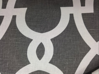 Lewis Range Linen Trellis Fabric in Chalkboard