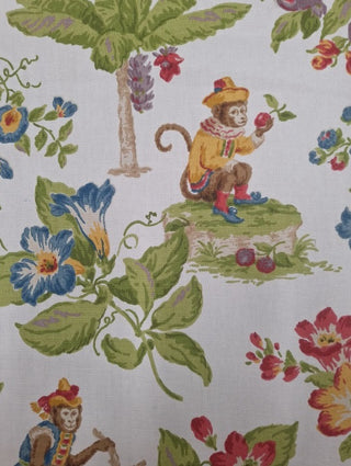 P/Kaufmann Cheeky Monkey Singerie Fabric in Palm