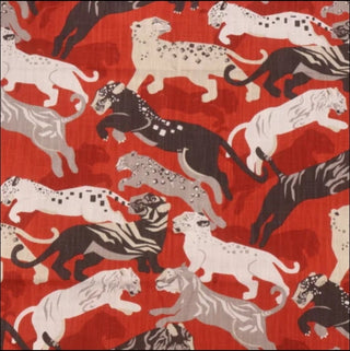 Robert Allen Rajita Tiger Fabric in Dark Persimmon