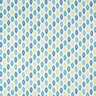 Duralee Wild Ikat Fabric in Aqua