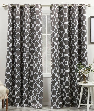 Lewis Range Linen Trellis Fabric in Chalkboard