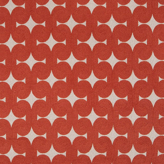Robert Allen Ursuline Embroidered Fabric in Tomato