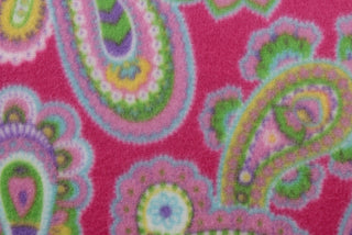 Paisley Doubled Sided Fleece Fabric in Fuchsia