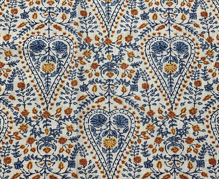 John Robshaw© Busun in Blue and Orange for Duralee Fabrics