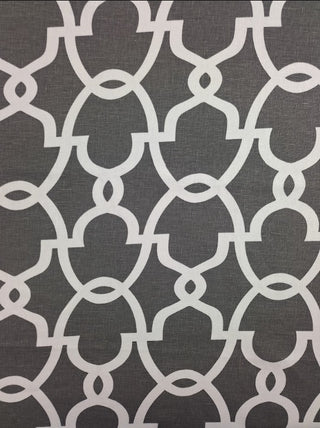 Lewis Range Linen Trellis Fabric in Chalkboard