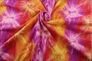 Java Tie Dye Fleece Fabric in Azalea